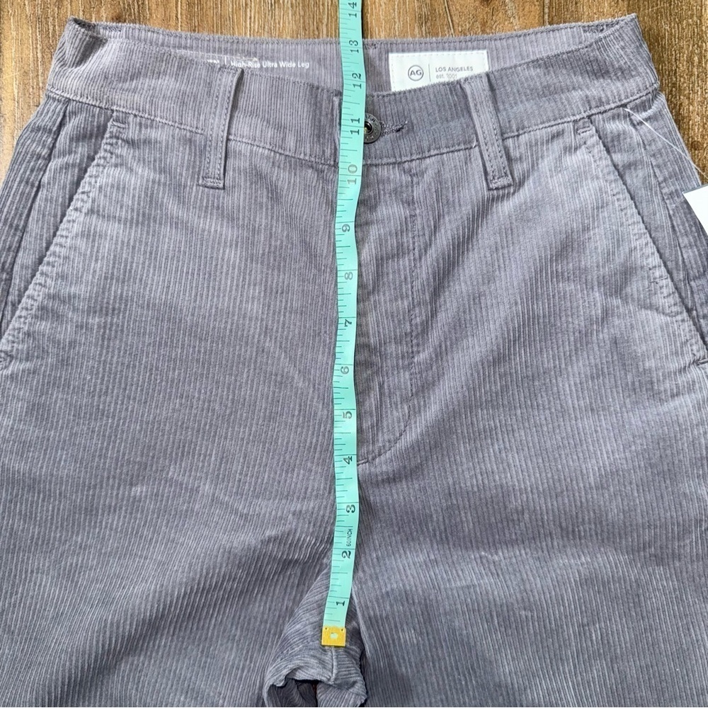 AG Adriano Goldschmied Tailored Deven High Rise Ultra Wide Leg Corduroy Trousers - Picture 8 of 14